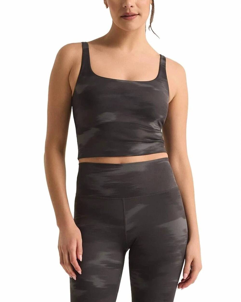 NEW Z SUPPLY cropped camo tank in eclipse  black